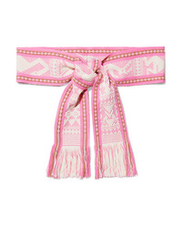 Pink Embroidered Waist Belt