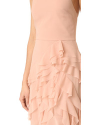 Alice + Olivia Carma Asymmetrical Ruffle Gown