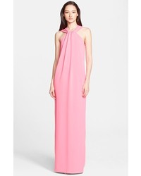 St. John Collection Lightweight Crepe Cady Halter Gown