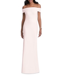 After Six Off The Shoulder Stretch Crepe Gown
