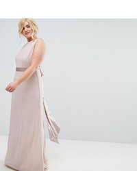 TFNC Plus Sa Bow Back Maxi Bridesmaid Dress