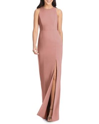 Dessy Collection Sleeveless Crepe Gown