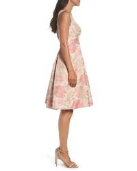 Maggy London Jacquard Fit Flare Dress