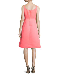Kate Spade New York Sleeveless Structured Fit And Flare Dress Surprise Coral
