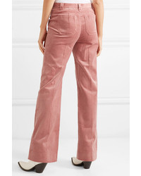 ALEXACHUNG Cotton Blend Corduroy Bootcut Pants