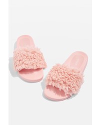 Topshop Howl Faux Shearling Sliders