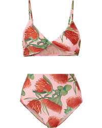 Adriana Degreas Twist Front Floral Print Bikini
