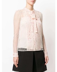 RED Valentino Bow Tie Sheer Blouse