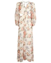 Topshop Crinkle Floral Maxi Dress