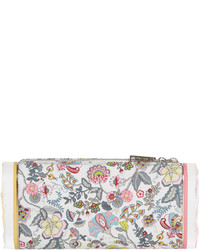 Edie Parker Lara Soft Floral Clutch Bag Pink