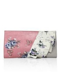 Alexander McQueen Ruffled Floral Leather Clutch
