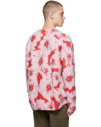 Dries Van Noten Red Floral Sweater