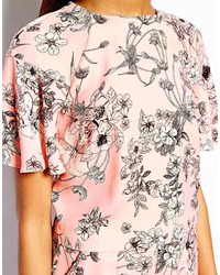 Warehouse Drawn Floral 40s Top