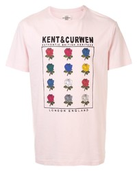 Kent & Curwen Floral Print Logo T Shirt