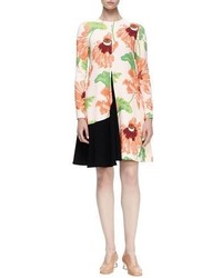 Stella McCartney Emma Long Sleeve Floral Print Dress Rose