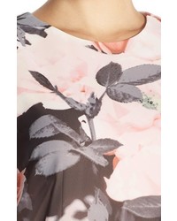 Vince Camuto Floral Print Chiffon A Line Dress