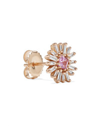 Suzanne Kalan 18 Karat Gold Diamond And Sapphire Earrings
