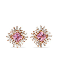 Suzanne Kalan 18 Karat Gold Sapphire And Diamond Earrings