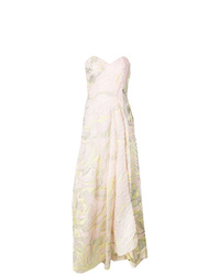 Rubin Singer Textured Floral Evening Dress