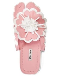 Miu Miu Floral Slide Sandal