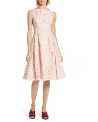Kate Spade New York Floral Fil Coupe Fit Flare Dress
