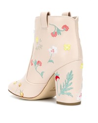Laurence Dacade Floral Embroidered Ankle Boots