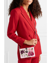 Dolce & Gabbana Dolce Box Floral Print Acrylic Shoulder Bag