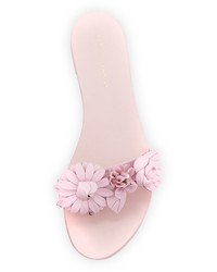 Sophia Webster Lilico Floral Flat Slide Sandal Pink