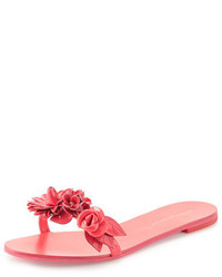 Sophia Webster Lilico Floral Slide Sandal Fluorescent Pink