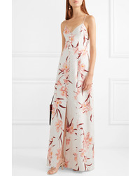 Zimmermann Corsage Floral Print Linen Maxi Dress