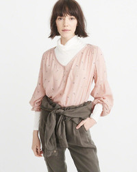 Abercrombie & Fitch Long Sleeve Henley Blouse