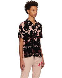 Hugo Black Pink Relaxed Fit Shirt