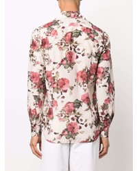 Tagliatore Floral Print Long Sleeve Shirt