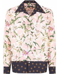 Dolce & Gabbana Lily Print Cotton Shirt