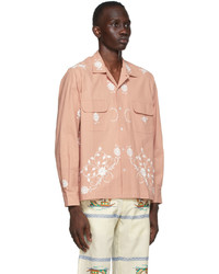 Bode Pink Embroidered Canterbury Shirt