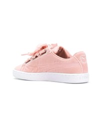 Puma Embroidered Floral Low Top Sneakers