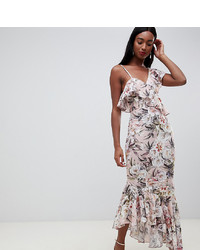 Asos Tall Asos Design Tall Pretty Light Floral Print Ruffle Maxi Dress