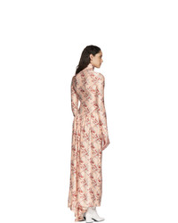Paco Rabanne Pink Printed Long Sleeve Dress