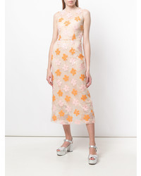 Simone Rocha Sequin Floral Sheer Overlay Dress
