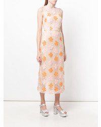 Simone Rocha Sequin Floral Sheer Overlay Dress