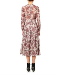 Burberry Prorsum Floral Print Silk Georgette Dress