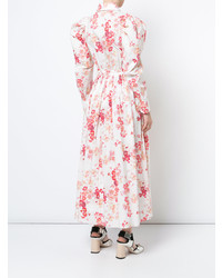 Jill Stuart Puff Shoulder Floral Dress