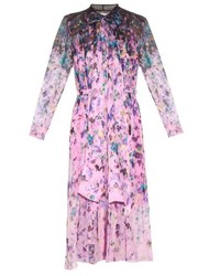 Erdem Rosy Moreau Degrade Silk Chiffon Midi Dress