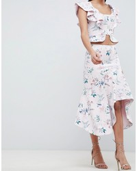 Forever New Draped Floral Midi Skirt