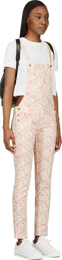 pink floral overalls