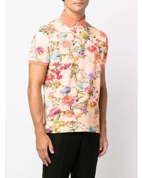 Etro Floral Short Sleeve Polo Shirt