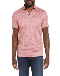 Ted Baker London Slim Fit Linear Floral Print Polo