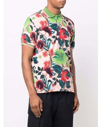 Etro Tipped Floral Print Polo Shirt