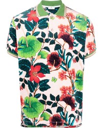 Etro Tipped Floral Print Polo Shirt