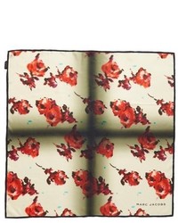 Marc Jacobs Floral Print Silk Brocade Scarf